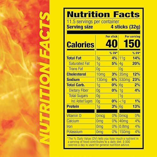 Slim Jim Smoked Meat Sticks, Original Flavor, 6g Protein Per Serving, Snack Size, 0.28 oz. (46 Count) thumbnail 2