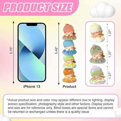B.Duck Blind Box Figure: Sweet Heart Time Series Cute Mini Collectible Toys 4 Figures Per Box Random Style Action Figure Cute Mystery Bag for Desk Decor DIY Gifts for Teens and Adults thumbnail 3