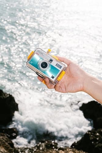 KODAK EKTAR H35N Half Frame Film Camera, 35mm, Reusable, Focus-Free, Bulb Function, Built-in Star Filter, Coated Improved Lens (Film & AAA Battery are not Included) (Striped Silver, Premium Kit) thumbnail 2