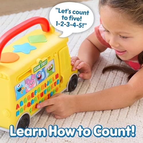 Sesame Street Elmo's Learn & Go School Bus Interactive Toy with Lights and Sounds, Toddlers Learn The Alphabet, Phonics, Numbers, Music, & More, Toy for Girls, Boys, Kids, Ages 2 and Up by Just Play thumbnail 4