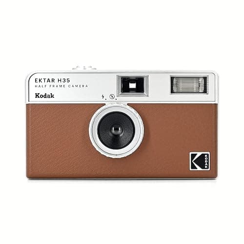 KODAK EKTAR H35 Half Frame Film Camera, 35mm, Reusable, Focus-Free, Lightweight, Easy-to-Use (Brown) (Film & AAA Battery are not Included) - Image 1
