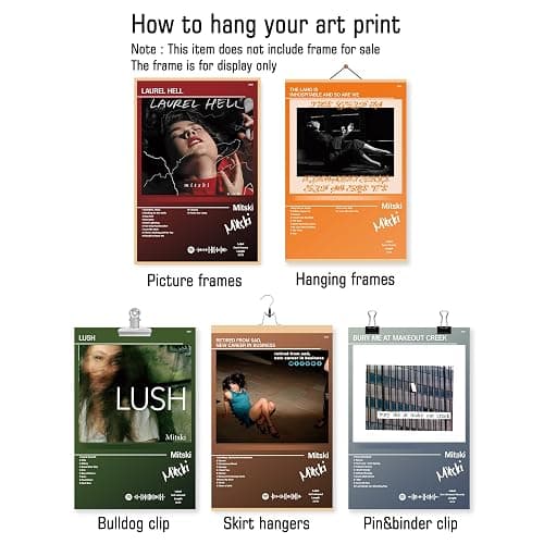 SDZHENSHA Mit ski Poster Album Cover Posters for Room Aesthetic Music Wall Art Girl and Boy Teens Dorm Decor Set of 9 8in x 12in Unframed thumbnail 7