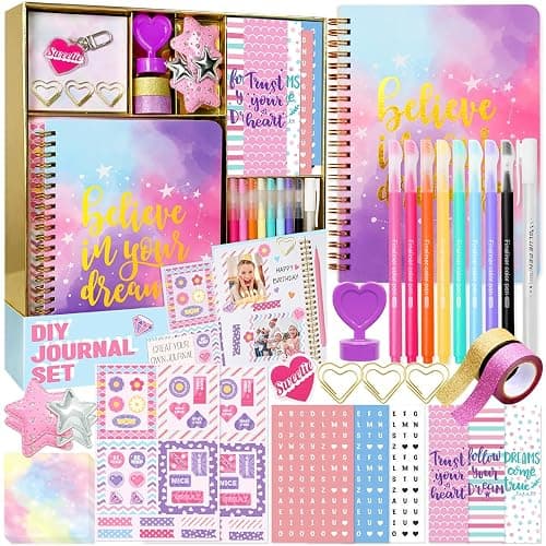 Nollh DIY Journal Kit for Girls - DIY Journal Set for Tween & Teen Girls, Stationery Set, Scrapbook & Diary Supplies Set, Journaling Art Crafts Kit, Ideal Gifts for 8 9 10 11 12 13 14 Year Old Girl thumbnail 8