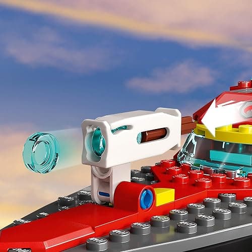 LEGO City Fire Rescue Boat Building Set - Floatable Boat Toy for Boys & Girls, Ages 5+ - Kids Pretend Play Toy for Preschool - Gift for Birthdays - 60373 thumbnail 2