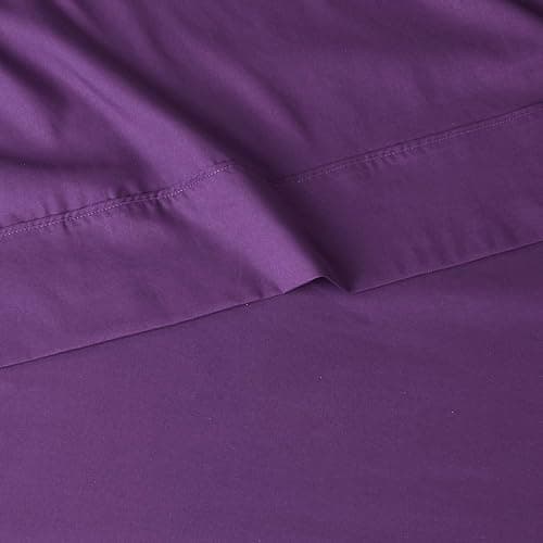 Amazon Basics Lightweight Super Soft Easy Care Microfiber 3 Piece Bed Sheet Set with 14-Inch Deep Pockets, Twin XL, Plum, Solid thumbnail 4