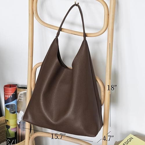 Hobo Bags for Women Soft Vegan Leather Shoulder Handbag Slouchy Tote Purses thumbnail 4