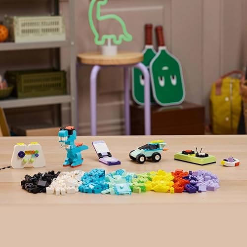 LEGO Classic Cool Creative Box - Colourful Bricks Set - Build a Monster Truck Toy, Skateboard, Dinosaur, Mobile Phone & More - Arts and Crafts Kit for 5+ Year Old Boys & Girls - Gift Idea - 11043 thumbnail 5