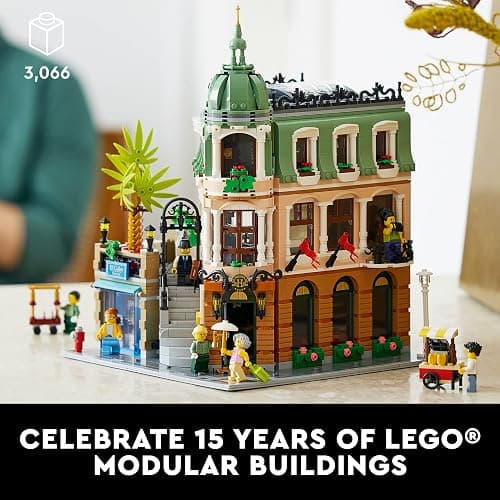 LEGO Icons Boutique Hotel Model Kits - Bedroom or Office Decor for Men & Women, Ages 18+ - Building Blocks for Adults for Display - Gift Idea - 10297 thumbnail 3