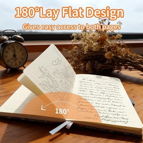 Mlife Lined Journal Notebook for Women & Men,A5 Hardcover PU Leather Journals for Writing,100 GSM Thick Paper, Perfect for College,Work,Office Supplies,Space Style thumbnail 6