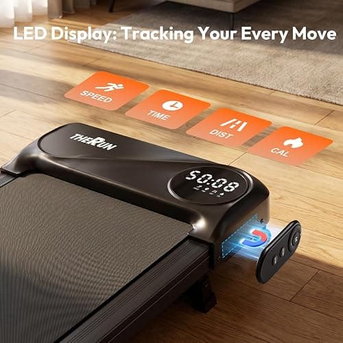 THERUN 1-6 km/h Walking Pad Under Desk Treadmill Compact Home Office | Incline Option, 1-6 km/h Speed, 90×40cm Belt, 120kg Capacity, 2.5HP Motor, Remote Control, Space-Saving, Multiple Colors thumbnail 5