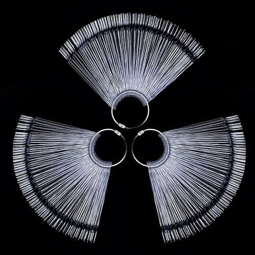 AZUREBEAUTY 150 Pcs Clear Nail Color Sticks, Fan Shape Nail Art Polish Display Tips, False Nail Sample Sticks, Nail Practice Color Display, Transparent Polish Board thumbnail 7