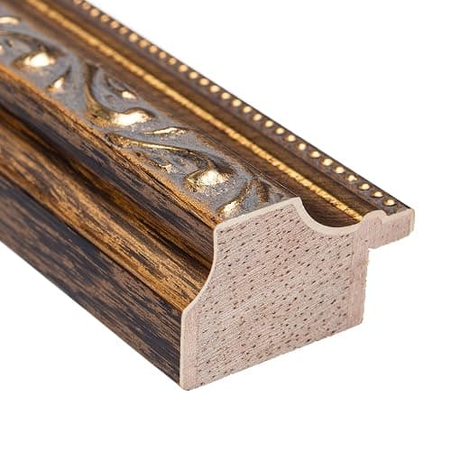 Poster Palooza 10x16 Frame Gold Antique Solid Pine Wood Picture Frame with UV Acrylic Plexiglass, Foam Board Backing & Hanging Hardware Included thumbnail 7