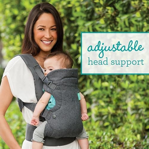 Infantino Flip 4-in-1 Convertible Baby Carrier, Adjustable, Ergonomic Babywearing, Registry Essential, Baby Carrier for Newborn to Toddler, Gray thumbnail 4