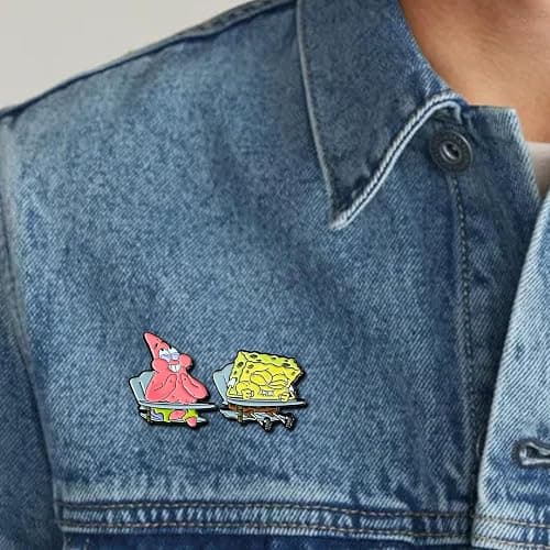SpongeBob and Patrick Laughing In Class - SpongeBob Squarepants Collectible Enamel Pinset thumbnail 6