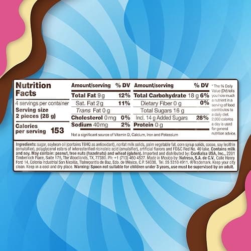 NUCITA Trisabor, Creamy Chocolate, Vanilla & Strawberry Candy, 7.9 Oz (Pack of 1) thumbnail 3