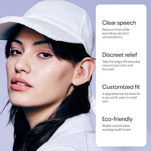 Loop Engage 2 Ear Plugs, Everyday 16 dB Noise Reduction Earplugs with Clear Speech for Social Gatherings, Work, Conversation, Parenting & Noise Sensitivity Relief, Clear thumbnail 2