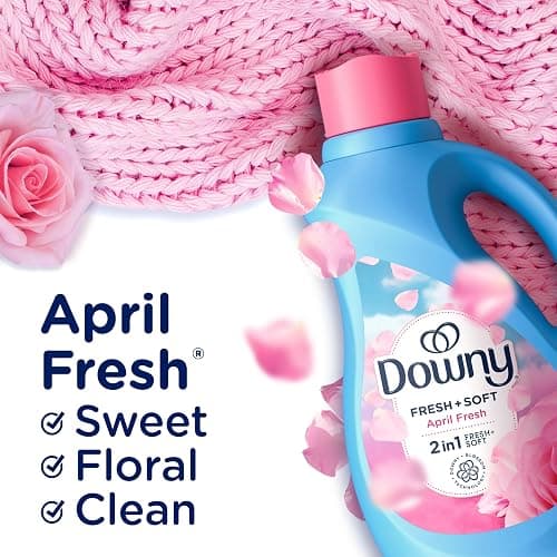 Downy Liquid Fabric Softener, April Fresh 2-in-1 Fresh & Soft, 140 Fl Oz, 190 Loads, Fabric Conditioner For Freshness And Softness thumbnail 4