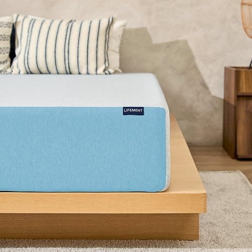 LIFEMENT Twin Mattress, 8 Inch Twin Memory Foam Mattress, Basic Cooling Gel Mattress in a Box, Pressure Relief with Medium Firm Support, CertiPUR-US Certified, 75''L x 38''W - Image 1