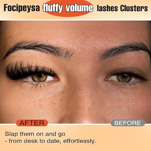 Mink Lashes Full Volume False Eyelashes 18mm Dramatic Faux Mink Eyelashes Natural Look Cat Eye Volume Eye Lashes Multipack by Focipeysa thumbnail 2