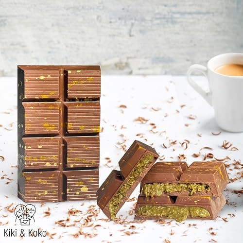 Dubai Chocolate Pistachio Bar 6.5oz, Dubai Kunafa Pistachio Chocolate Bar,Luxurious Homemade Kunafa thumbnail 6
