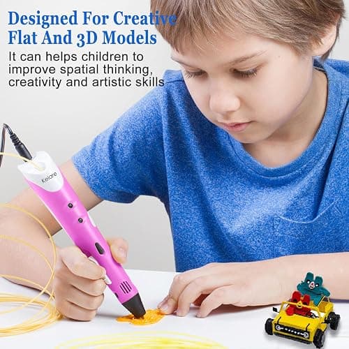 Keiare 3D Pen for Kids with Stencil Book Upgrade 3D Printing Pen Stylo 3D Drawing Pen 3D Printer Pen Creative 3D Writing Pen Fun Toys for Kids Include 12 Colors PLA Filament Refills with Charger thumbnail 6