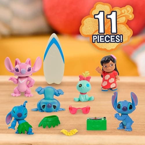 Just Play Disney Stitch Collectible Figure Set with Accessories, 11-Pieces, 2-inch Figurines, Collectible Toys, Home Decoration, Kids Toys for Ages 3 Up thumbnail 3