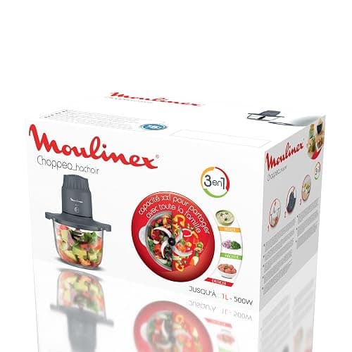 Moulinex Choppeo, Hachoir avec bol en verre, Capacité utile de 1L, Verre borosilicate, 2vitesses, Java Pepper DJ602110 thumbnail 9