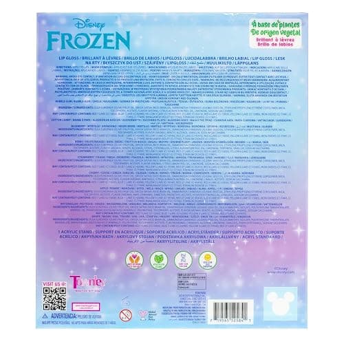 Townley Girl Disney Frozen Elsa Lip Gloss with Acrylic Stand for Storage and Display, Plant Based Lip Gloss, Perfect for Parties, Sleepovers, Makeovers, Birthday Gift for Girls, Age 3 thumbnail 7