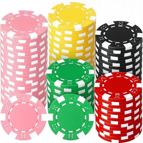 LaRandom 100 Pcs 11.5 Gram Poker Chips ABS Monte Carlo, 40 mm Bingo Chips Tokens Markers Blank Counting Bulk for Blackjack, and Card Night Poker Games - Image 1