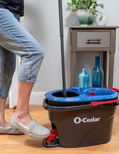 O-Cedar RinseClean Spin Mop & Bucket System + 1 Extra Mop Head | Clean with Clean Water | Removes 99% of Bacteria thumbnail 15