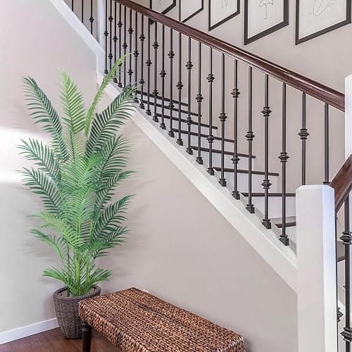 HAIHONG 6FT Artificial Palm Tree,Faux Areca Palm Plant with Real Touch Leaves and Adjustable Branches,Fake Tropical Palm Tree for Home Office Indoor Outdoor Modern Decoration thumbnail 6