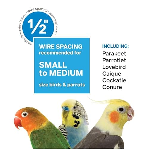 Prevue Hendryx F050 Pet Products Wrought Iron Flight Cage, X-Large, Hammertone Black thumbnail 7