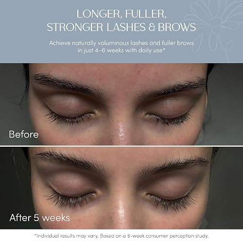 NUNA Eyelash Growth Support Serum 6ml – Eye Lash and Eyebrow Enhancing Serum for Women & Men with Biotin - Korean Multi Peptide & Natural Extracts – Promotes Fuller and Longer Lashes - 6 Month Supply thumbnail 2