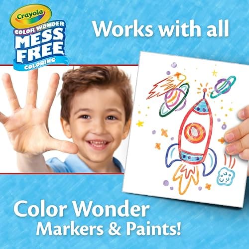 Crayola Color Wonder Mess Free Coloring Pages (50ct), Create Your Own Coloring Pages, Blank Color Wonder Refill, Toddler Toys & Gifts thumbnail 5