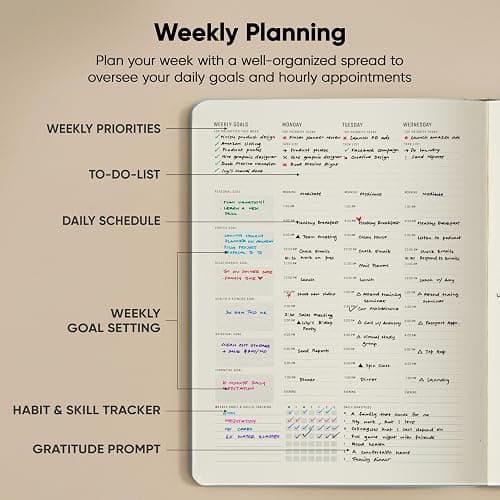 Hourly Planner & Appointment Book (8.5” x 11”) - Premium Hourly Planner with Daily Schedule & 30-Minute Time Slots for Better Time Management by PRODUCTIVITY STORE (A4, Blue) thumbnail 3