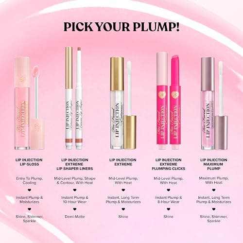Too Faced Lip Injection Maximum Plump Extra Strength Lip Plumper Gloss | Hydrating, Volumizing, + Plumping, 0.14 Fl Oz thumbnail 9