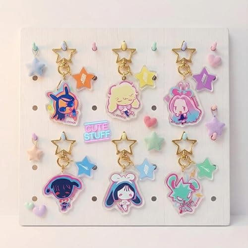 YJacuing Alien Stage Rabbit Series Chibi Acrylic Keychain, Officially Licensed Anime ALNST Collectible Bag Charm Pendant thumbnail 6