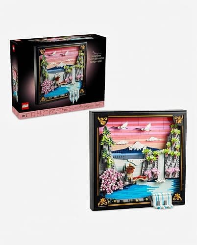 LEGO Art Japanese Cherry Blossom Landscape Building Set for Adults - Room Decoration & Gift for Women & Men, Ages 18+ - Framed Wall Decor, Stand or Hang to Display - 31218 thumbnail 8