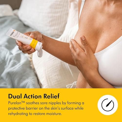 Medela Purelan Lanolin Nipple Cream, Fast Relief for Sore Nipples & Dry Skin During Breastfeeding, Safe for Breastfeeding Baby, Natural, Hypoallergenic, Fragrance-Free, 37g thumbnail 6
