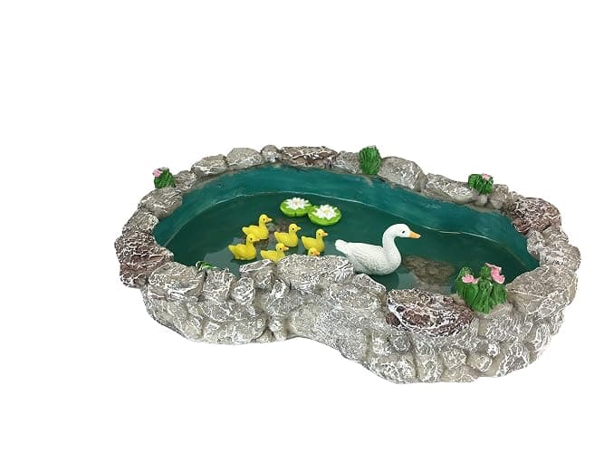 GlitZGlam Duck Pond -Mother and Ducklings! A Miniature Duck Pond for a Miniature Fairy Garden and Miniature Garden Accessories thumbnail 7