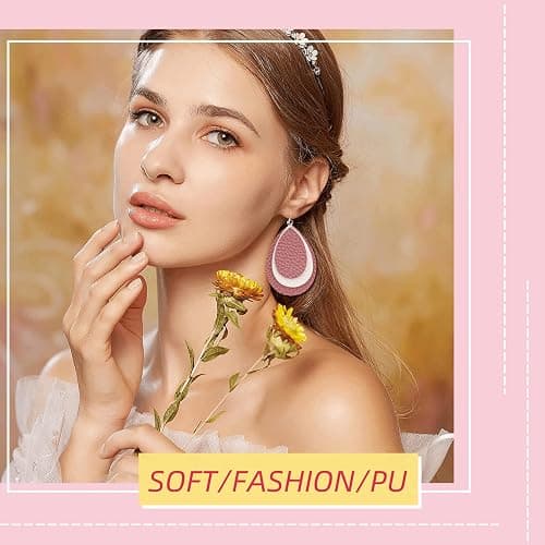 AOUXSEEM 181 Pcs Faux Leather Earrings DIY Making Kit Full Set, Contains 60 Already Cut Earring Pieces, 60 Earring Hooks, 60 Jump Rings, 1 Jump Ring Opener (Solid Color) thumbnail 7