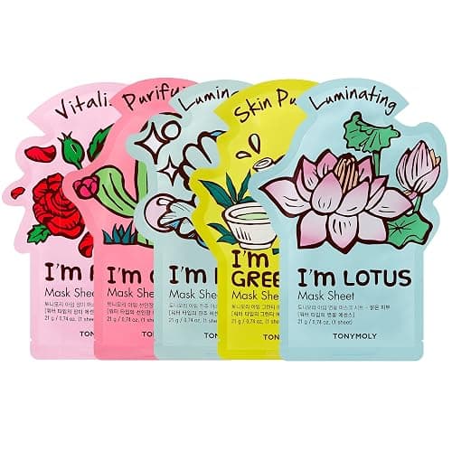 TONYMOLY I'm Real Sheet Mask, Korean Skin Care Face Mask , Hydrating & Moisturizing Skincare, Vitamin Infused Facial, Soothes Skin - Image 1
