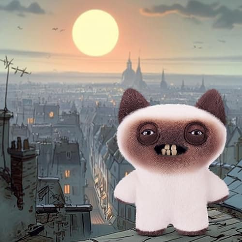 Fuggler Alley Cats 9-Inch Plush Toy (Yawper) by ZURU – Funny Ugly Monster Stuffed Animal with Human-Like Teeth, Collectible Plush for Kids, Tweens, Teens, Adults & Cat-Loving Weirdos thumbnail 2
