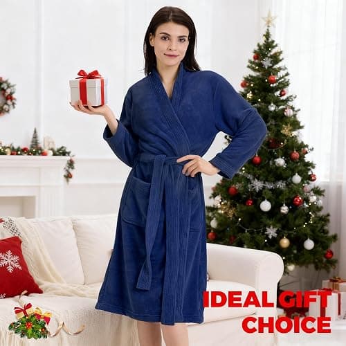 PJGGZ Towel Robe for Women – Soft Absorbent Kimono Bathrobe, Quick-Dry Spa Shower & Hotel Use thumbnail 6