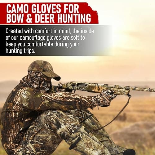 DecoyPro Men’s Camo Touchscreen Hunting Gloves – Lightweight, Thin, High-Performance Hunting Gear – L/XL thumbnail 4