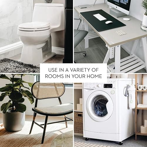 iDesign Small Slim Plastic Bathroom Trash Can, Garbage Can for Bedroom, Office, Desk, Dorm, White thumbnail 6