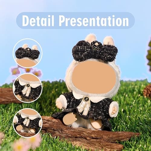 17cm Doll Clothes Set & Outfit Set for 17cm Dolls - Premium Fashion Dresses with Accessories, Luxury Chic Doll Clothing & Style Bundle,Just Clothes(Style D) - Style D thumbnail 2