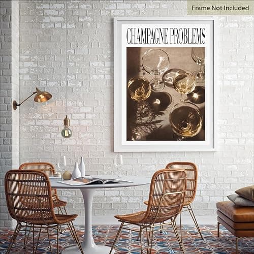 UNXIS Vintage Taylor Poster Champagne Problems Prints Room Aesthetic Music Album Posters Champagne Glasses Canvas Wall Art 12x16inch Unframed Taylor Girly Gift thumbnail 7