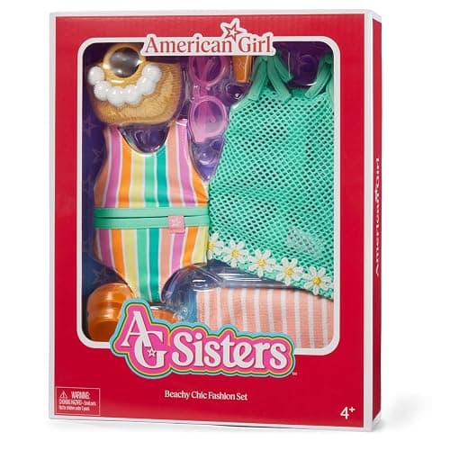 American Girl, AG Sisters Beachy Chic Fashion Set, Doll Clothes, for 14.5-inch Dolls, 8 pcs, for Ages 4+ thumbnail 6