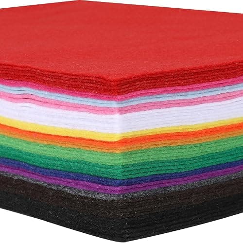 KaKaPops Thin Felt Fabric Sheets, Assorted Colors Soft Felt Sheets for Crafts DIY Patchwork Sewing Projects Decoration (Soft 15 Colors, 8×12 inches) thumbnail 5